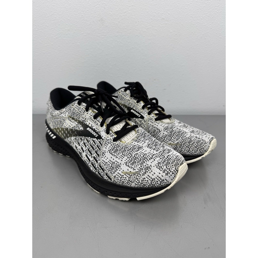 Brooks Adrenaline GTS 21 Shoes Womens 9.5 Black White Running Athletic Sneakers